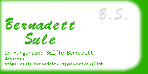 bernadett sule business card